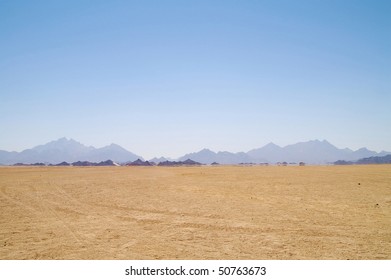 Mirage (water) In Desert, Africa