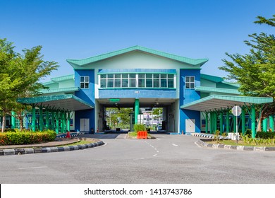 Miri, Sarawak, Malaysia - December 03 2018: Building Of Sungai Tujuh Miri Check Point At Custom Complex Sungai Tujuh; Border Between Malaysia - Brunei