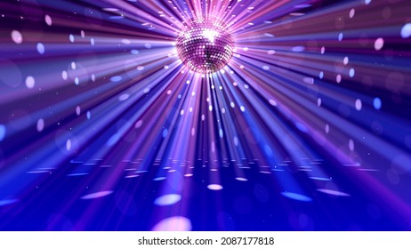 Mirror Ball Disco Lights Club Dance Party Glitter Background