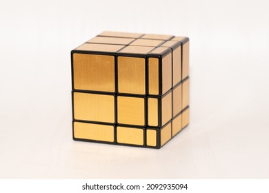 Mirror cube 3x3. Cube educational toys are useful for practicing thinking skills and improving visual comprehension - Shutterstock ID 2092935094