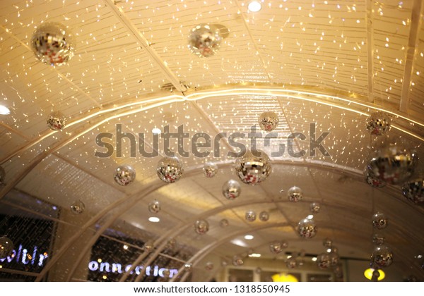 Mirror Disco Ball Hang On Ceiling Stock Photo Edit Now 1318550945