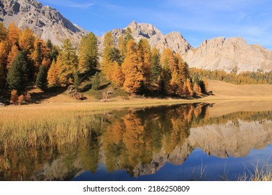 The Mirror Lake In The Hautes Alpes The Natural Park Of Queyras