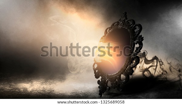 Mirror Magic Fortune Telling Fulfillment Desires Stock Photo