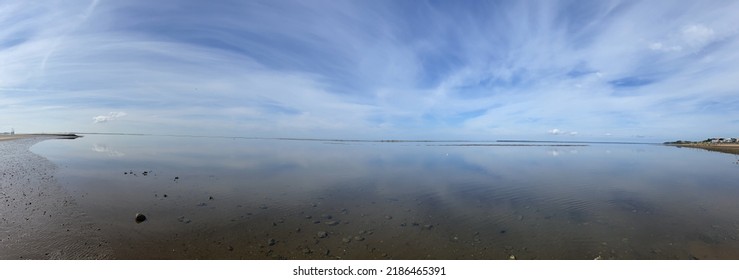 Mirror Ocean On The West Coast Of Denmark.