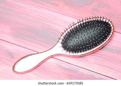 Mirror Pink Hair Brush 