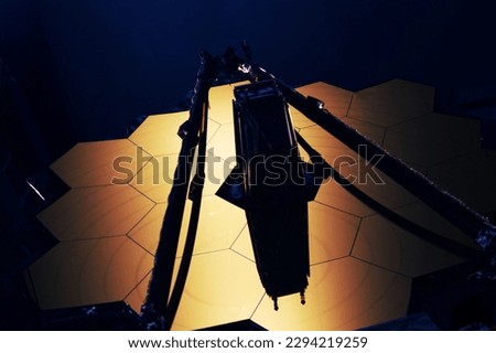 The mirror of the space telescope. Elements of this image furnished NASA.