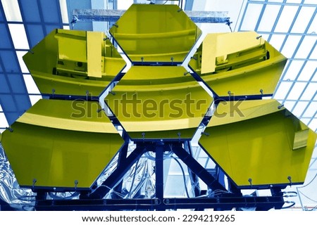 The mirror of the space telescope. Elements of this image furnished NASA.
