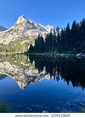 Mirrored lake Ttree mountain water