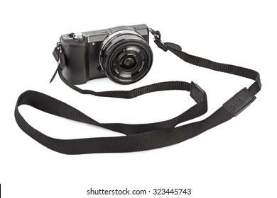 Mirrorless Photo Camera Isolated On White Background