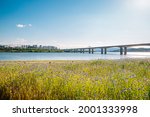 Misa Bridge and Namyangju Hangang river Park Sampae District at spring in korea