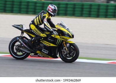 MISANO - ITALY, 2 September 2011: American Yamaha Tech3 rider Colin Edwards in action at 2011 San Marino GP. Italy