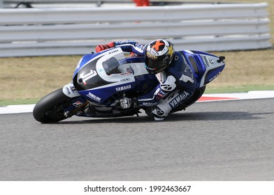 MISANO - ITALY, 2 September 2011: Spanish Yamaha rider Jorge Lorenzo in action at 2011 San Marino GP. Italy
