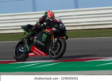 MISANO, ITALY - SEPTEMBER 07, 2018: French Yamaha Rider Johann Zarco At  OCTO MotoGP Of San Marino