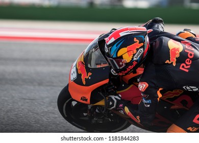 MISANO, ITALY - SEPTEMBER 08, 2018: British KTM Rider Bradley Smith At  OCTO MotoGP Of San Marino