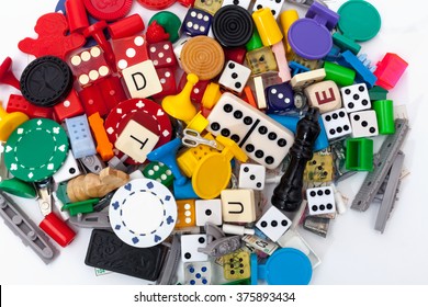 Miscellaneous Old Board Game Pieces