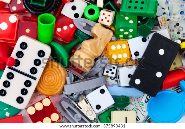 Miscellaneous Old Board Game Pieces Stock Photo (Edit Now ...