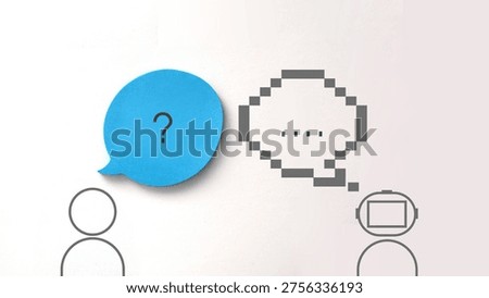Miscommunication Between Human and AI Concept with Pixel Speech Bubble Response