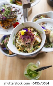 Miso Soup In Bowl On Tiered Server