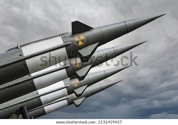 Missiles with warheads are ready to be\
launched. missile defense. Nuclear, chemical weapons. radiation.\
Weapons of mass\
destruction.