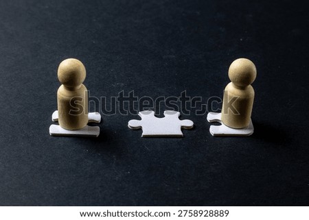 Missing connection between people concept