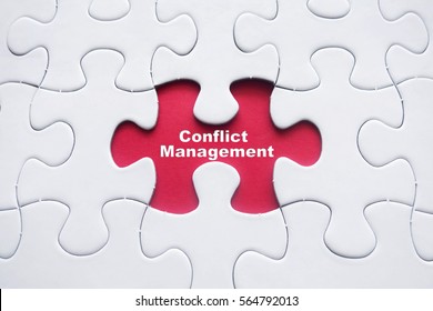 Missing Puzzle With Word: Conflict Management