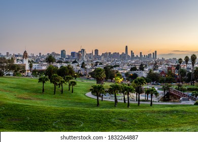 Mission Dolores Park At Sunrise