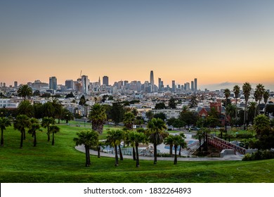 Mission Dolores Park At Sunrise