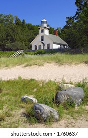 Mission Point Lighthouse, built 1870, Mission Peninsula in Grand Traverse Bay, Michigan