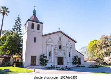 Mission Santa Clara De Asís On The Campus Of Santa Clara University In Santa Clara, San Francisco Bay Area, California