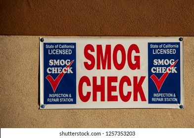 Mission Viejo, CA / USA - 12/12/2018: California Smog Check Location