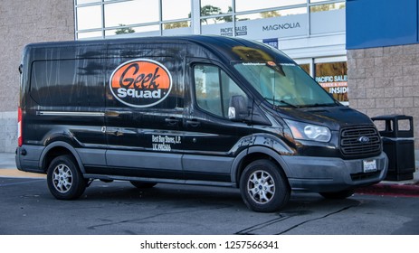 Mission Viejo, CA / USA - 12/12/2018: Geek Squad Van