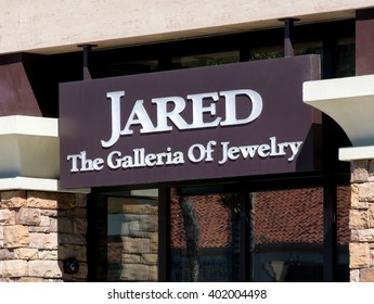 MISSION VIEJO, CA/USA - APRIL 2, 2016: Jared Jewelry Store Exterior And Logo. Jared Is A Subsidiary OfSterling Jewelers, Inc. An American Specialty Jewelry Company.