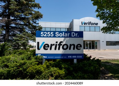 
Mississauga, On, Canada - August 4, 2021: Verifone Canada In Mississauga, On, Canada. Verifone Is An American Electronic Payment Solutions Company. 
