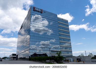 Mississauga, On, Canada - July 1, 2021: Intact Office Building In Mississauga, On. Intact Insurance Is A Provider Of Property And Casualty Insurance In Canada.