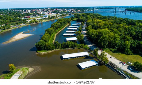 Mississippi River Aerial Views Quincy Illinois