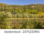 Mississippi River Backwaters Scenic Autumn Landscape
