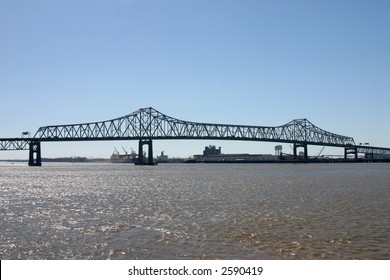 Mississippi River Bridge In Baton Rouge Louisiana