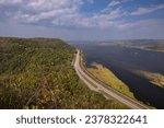 Mississippi River Scenic Autumn Landscape