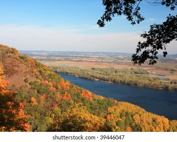 Mississippi River View At Fall Season