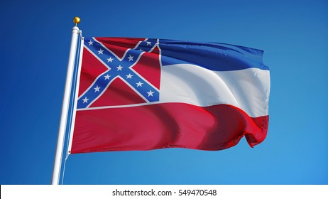 Mississippi Us State Flag Waving Against Stock Photo 549470548 ...