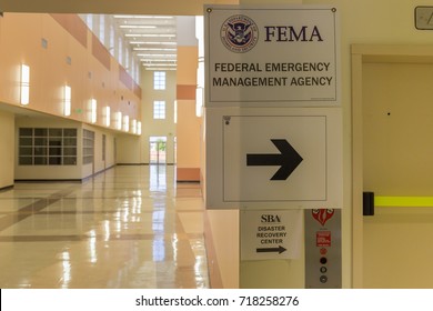 Missouri City - September 11, 2017: A State Of Texas/FEMA Disaster Recovery Center In Fort Bend County Staffed With Recovery Specialists From FEMA,SBA, And State Agencies