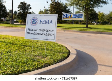 Missouri City, TX - September 9, 2017: Hurricane Harvey Disaster Recovery Centers Staffed With Recovery Specialists From FEMA, US Small Business Administration, State And Other Agencies Open In Texas