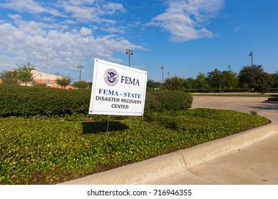 Missouri City, TX - September 9, 2017: Hurricane Harvey Disaster Recovery Centers Staffed With Recovery Specialists From FEMA, US Small Business Administration, State And Other 