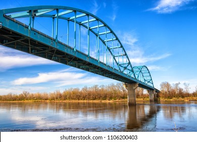 Missouri River Bridge At Leavenworth Kansas