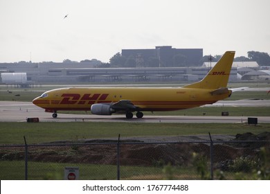 MISSOURI, ST. LOUIS - JULY 01, 2020: Boeing 737-400 Operating As Southern Air Flt 524 Departing St
 Louis Lambert Intl For Eppley Airfield, Omaha, NE  