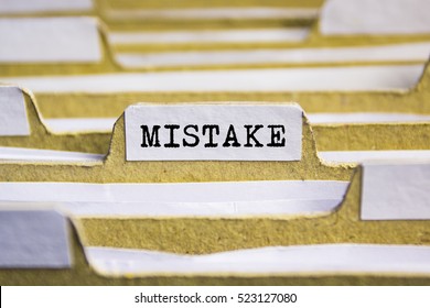 Mistake Word On Card Index Paper