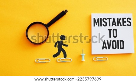 Mistakes to avoid are shown using a text