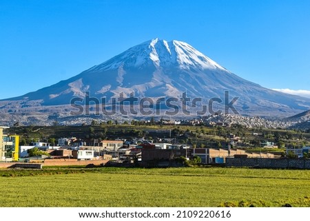 MISTI VOLCANO IN THE COUNTRYSIDE OF THE CITY OF AREQUIPA PERU TOURISM ADVENTURES