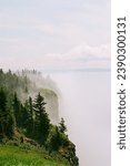 Misty Cliffside with Forest, Cape Split Nova Scotia