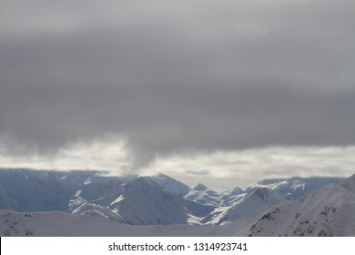 Misty cloudy mountains